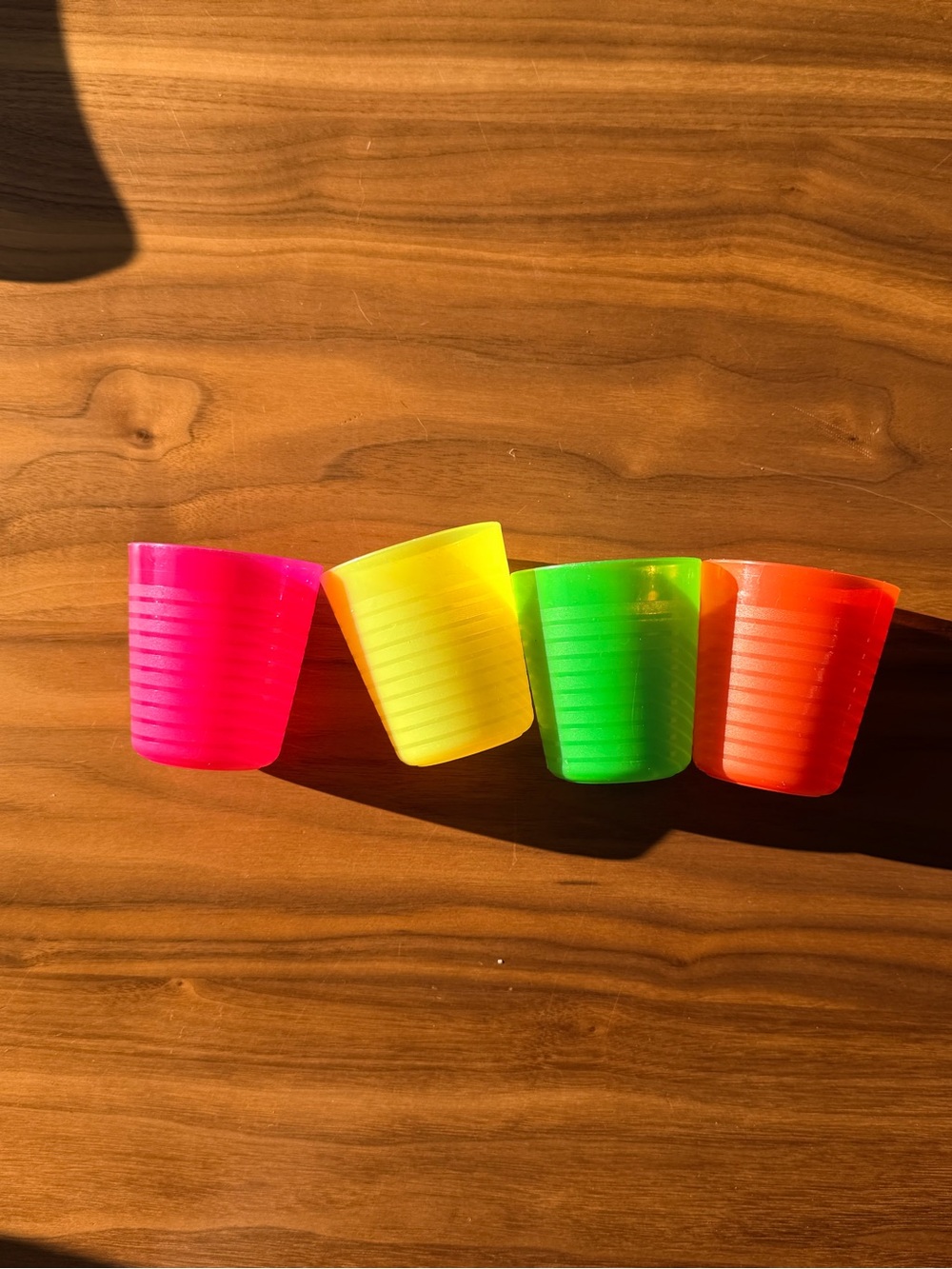 Set of 4 multi color ikea kids plastic cups